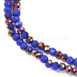 Electroplate Glass Beads Stradns&nbsp;EGLA-H114-02B-12