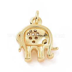 Brass Micro Pave Cubic Zirconia Charms&nbsp;KK-C012-21G