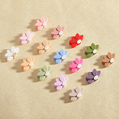 15個 15色 ロータス 食品グレード 環境に優しいシリコンフォーカルビーズ  ミックスカラー  18.5x29.5x8mm  穴：2.2mm  1pc /カラー&nbsp;SIL-CA0003-05