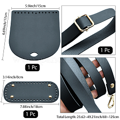 1 Bag Handmade PU Leather Crochet Shoulder Bag Accessories Kits&nbsp;DIY-CL0001-04A
