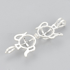 Brass Locket Pendants&nbsp;KK-Q748-015S
