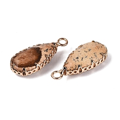 Natural Picture Jasper Faceted Pendants&nbsp;G-Q606-104G-07