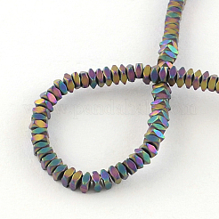 Square Electroplated Non-magnetic Synthetic Hematite Bead Spacers&nbsp;G-R259-77H