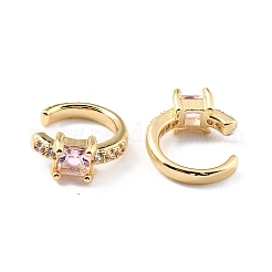 Brass Micro Pave Cubic Zirconia Cuff Earrings&nbsp;X-EJEW-K086-02G-07