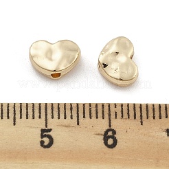 真鍮ビーズ  ハート  14KGP本金メッキ  6x8x3mm  穴：1.6mm&nbsp;KK-M306-01G-03
