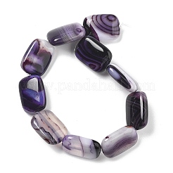 Natural Banded Agate Beads Strands&nbsp;G-K392-B11-13x18mm