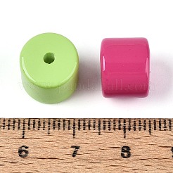 不透明なアクリルビーズ  コラム  ミックスカラー  10x12mm  穴：2mm&nbsp;SACR-T035-31M