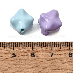 不透明なアクリルビーズ  スター  ミックスカラー  15x12.5x14mm  穴：1.6mm&nbsp;AC-CBAD0C5-03