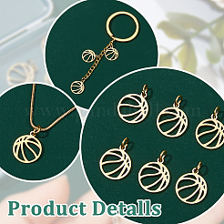 Sports 304 Stainless Steel Charms&nbsp;STAS-WH0043-66B-1