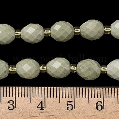 天然アラシャン瑪瑙ビーズ連売り  多面カット  ライス  シードビーズで  7.5~8x6~7.5mm  穴：0.8~1mm  約36~40個/連  15.55~15.75''（39.5~40センチメートル）&nbsp;G-F809-A10-01