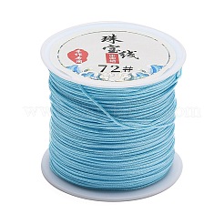 ナイロン中国結びコード  ジュエリー作りのための  ラウンド  ライトスカイブルー  0.8mm  約43.74ヤード（40m）/ロール&nbsp;OCOR-TAC0016-07
