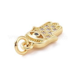 Brass Micro Pave Cubic Zirconia Charms&nbsp;KK-C012-47G