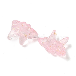 ガラスビーズ  蝶  金粉付き  ミックスカラー  13x17.5x3mm  穴：1.4mm  約1063個/1000g&nbsp;GLAA-C039-01