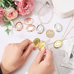 8Pcs 4 Colors Brass Locket Pendants&nbsp;KK-CA0002-85