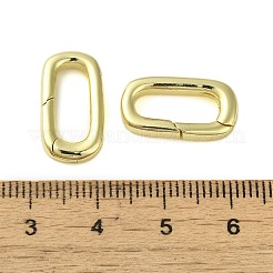 真鍮スプリングゲートリング  カドミウムフリー＆ニッケルフリー＆鉛フリー  オーバル  ゴールドカラー  18x9.5x3mm&nbsp;KK-B089-04G