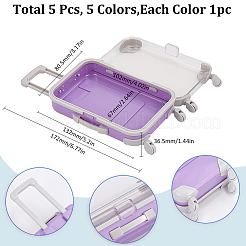 5Pcs 5 Colors Reusable ABS False Eyelashes Storage Box&nbsp;CON-SP0001-05