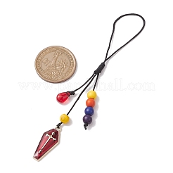 Halloween Synthetic Turquoise & Glass & Polymer Clay & Mobile Straps&nbsp;HJEW-JM01901