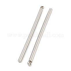 変色しない304ステンレススチールペンダント  コラムバーチャーム  ステンレス鋼色  42x2mm  穴：1.2mm&nbsp;STAS-M001-04P-05