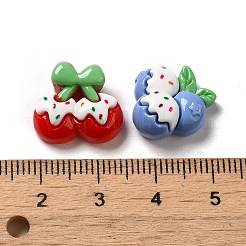 不透明樹脂デコデンカボション  ミニフルーツアイスクリーム  混合図形  ミックスカラー  11.5~16x11~16x6~7.5mm&nbsp;RESI-D009-03