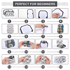 3Sets 3Color DIY Kiss Clasp Purse Making Kits&nbsp;DIY-WR0001-57