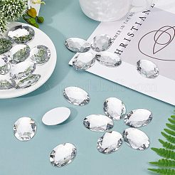 Acrylic Rhinestone Flat Back Cabochons&nbsp;GACR-FH0001-01