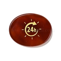 24H Carved Natural Carnelian Flat Oval Pocket Palm Stones&nbsp;DIY-XCP0003-62