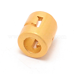 合金ビーズ  中空の番号の列  マットゴールドカラー  数  6.5x6mm  穴：3.3mm&nbsp;FIND-TAC0002-013-07