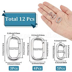 12Pcs 3 Styles Brass Spring Gate Rings&nbsp;KK-SC0007-61