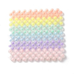 6色透明アクリルカボチャビーズカップマット  正方形  カラフル  152x152x10.5mm&nbsp;AJEW-CM00001