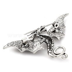 Alloy Crystal AB Rhinestone Dragon Brooch&nbsp;JEWB-Z031-02AS