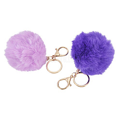 2Pcs 2 Colors Alloy Keychains&nbsp;KEYC-TA0004-68D