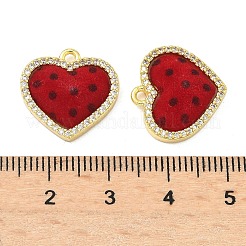 Brass Micro Pave Cubic Zirconia Pendants&nbsp;KK-C158-03A-G