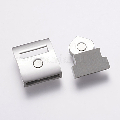 Tarnish Resistant 304 Stainless Steel Magnetic Clasps Rhinestone Settings&nbsp;STAS-E144-128P