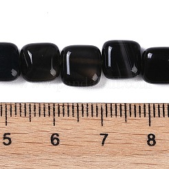 Dyed & Heated Natural Black Agate Beads Strands&nbsp;G-M435-A08-01