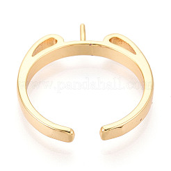 Brass Cup Peg Ring Settings&nbsp;KK-N274-36G
