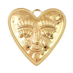 100pcs 304 Stainless Steel Heart Charms – Gold Tone, 5mm, Smooth Mini Pendants