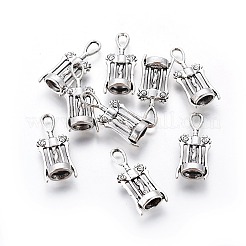 Tibetan Style Corkscrew Alloy Pendants&nbsp;TIBEP-Q054-12AS-NR