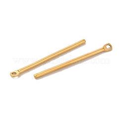 イオンプレーティング（IP）304ステンレスペンダント  バーチャーム  18KGP本金メッキ  25x2x1.2mm  穴：1mm&nbsp;STAS-Q323-03B-G