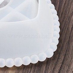 Diyのシリコーンキャンドル型  レジン型  UVレジン用  エポキシ樹脂工芸品作り  ハート  ホワイト  140x166x57mm&nbsp;DIY-A054-11B