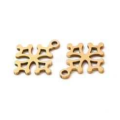 ステンレスペンダント201個  花のチャーム  ゴールドカラー  16x13.7x0.9mm  穴：1.5mm&nbsp;STAS-K251-065G