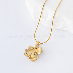 3Pcs Vintage Stainless Steel White Enamel Flower Pendant Necklaces for Women&nbsp;PZ9559