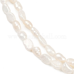 天然養殖淡水パールビーズ連売り  研磨両側  グレード4 A  貝殻色  3~4mm  穴：0.7mm  約74~77個/連  13.86~13.98''（35.2~35.5センチメートル）&nbsp;PEAR-P064-20E-03C