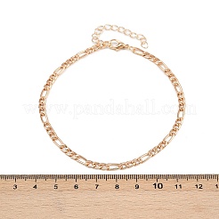 Alloy Colorful Rhinestone Chain 3 Layered Anklets for Women&nbsp;AJEW-A069-01A-G