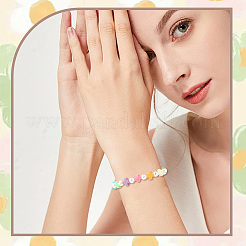 100色の合成サンゴビーズ連売り10個  染め  クロス  ミックスカラー  7.5~8.5x8~9x3~3.5mm  穴：1mm  約10PCS /カラー&nbsp;CORA-SC0001-06
