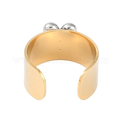304 Stainless Steel Heart Open Cuff Rings&nbsp;RJEW-C095-04G