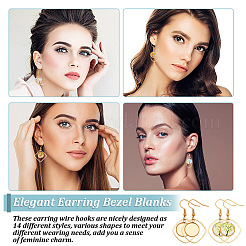 DIY Blank Dome Stainless Steel Dangle Earrings Making Kits&nbsp;DIY-AN0001-09G