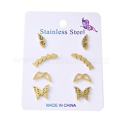 304 Stainless Steel Earring Sets&nbsp;EJEW-S248-03C-G
