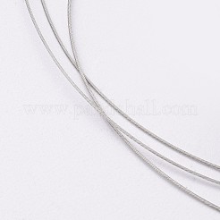 変色防止 DIY ジュエリー スレッド ファインディングス カラー タイガー テール ワイヤー  ナイロン被覆ステンレス鋼  ステンレス鋼色  25ゲージ（0.45mm）  約164.04フィート（50m）/ロール&nbsp;X-TWIR-O001-0.45mm-03