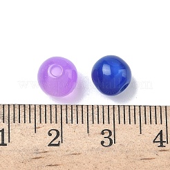 ラウンド模造キャッツアイ樹脂ビーズ  ミックスカラー  8x7mm  穴：1.8~2mm&nbsp;RESI-R157-8mm-M