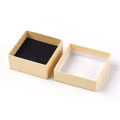 厚紙ギフト箱  正方形  淡黄色  7.5x7.5x3.5cm&nbsp;CBOX-G017-04